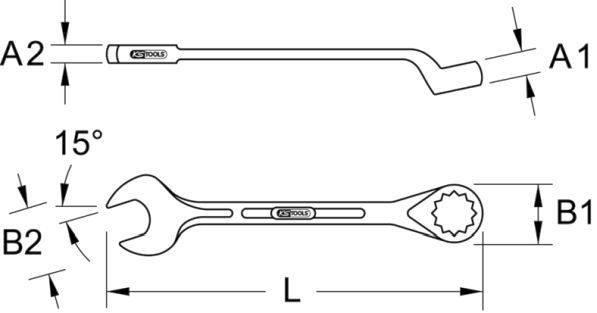 KS TOOLS Kiinto-/rengasavain 517.1610